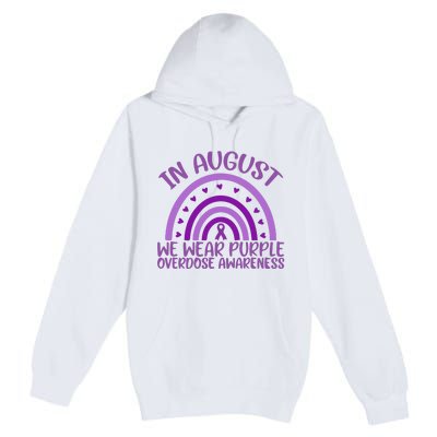 In August We Wear Purple Overdose Awareness Premium Pullover Hoodie