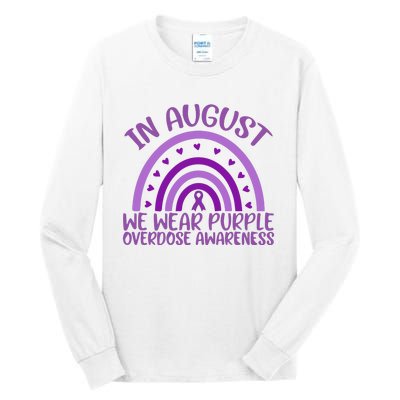 In August We Wear Purple Overdose Awareness Tall Long Sleeve T-Shirt