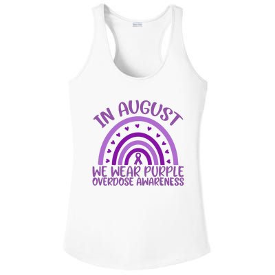 In August We Wear Purple Overdose Awareness Ladies PosiCharge Competitor Racerback Tank