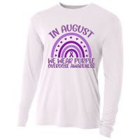 In August We Wear Purple Overdose Awareness Cooling Performance Long Sleeve Crew