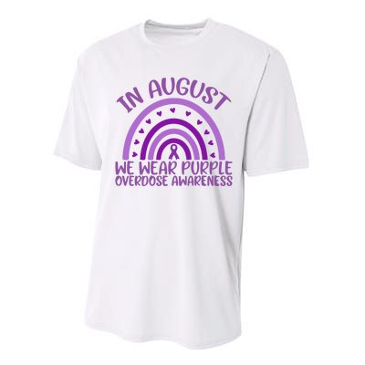 In August We Wear Purple Overdose Awareness Performance Sprint T-Shirt