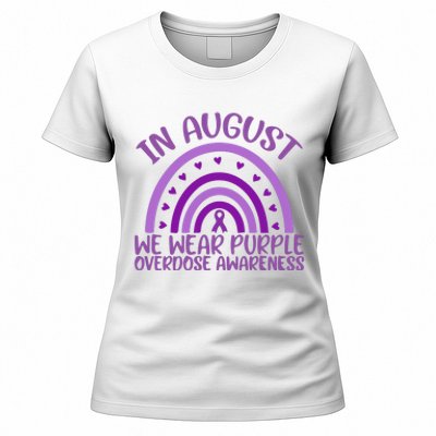 In August We Wear Purple Overdose Awareness Women's T-Shirt