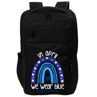 In April We Wear Blue Autism Awareness Impact Tech Backpack