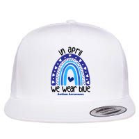 In April We Wear Blue Autism Awareness Flatbill Hat