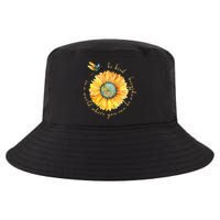 In A World Where You Can Be Anything Be Kind Sunflower Cool Comfort Performance Bucket Hat