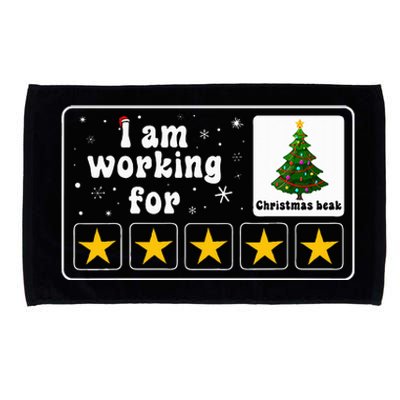 I Am Working For Christmas Break 5 Stars Xmas Tree Microfiber Hand Towel