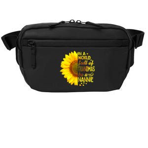 In A World Full Of Grandmas Be Nannie Sunflower Gift Crossbody Pack