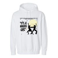 Its A Wonderful Life Christmas Movie You Want The Moon Just Say Garment-Dyed Fleece Hoodie