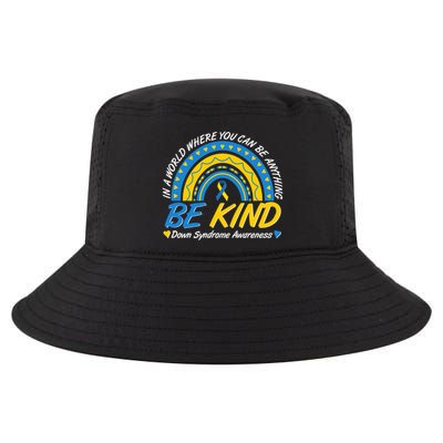 In A World Where You Can Be Anything Be Kind Down Syndrome Awareness Blue Yellow Cool Comfort Performance Bucket Hat
