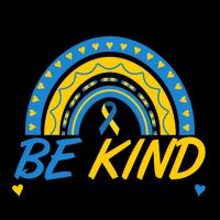 In A World Where You Can Be Anything Be Kind Down Syndrome Awareness Blue Yellow Mug
