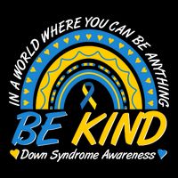 In A World Where You Can Be Anything Be Kind Down Syndrome Awareness Blue Yellow Wool Snapback Cap