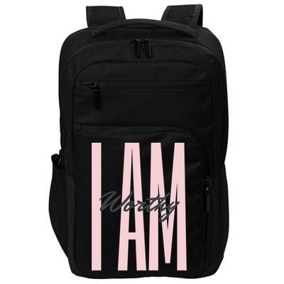 I Am Worthy Inspirational Funny Gift Impact Tech Backpack