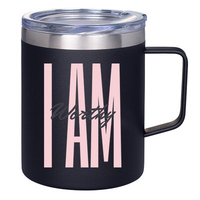 I Am Worthy Inspirational Funny Gift 12oz Stainless Steel Coffee Mug