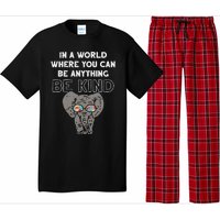 In A World Anything Be Kind Cute Autism Elephant Gift Pajama Set