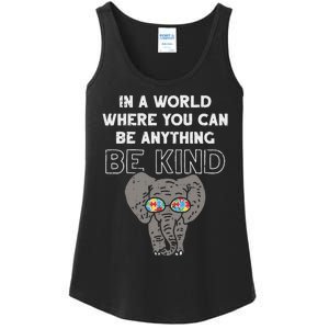 In A World Anything Be Kind Cute Autism Elephant Gift Ladies Essential Tank