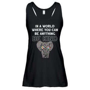 In A World Anything Be Kind Cute Autism Elephant Gift Ladies Essential Flowy Tank