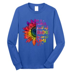 In A World Full Of Grandmas Be Omi Sunflower Christmas Gift Long Sleeve Shirt