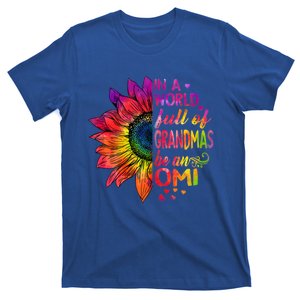 In A World Full Of Grandmas Be Omi Sunflower Christmas Gift T-Shirt