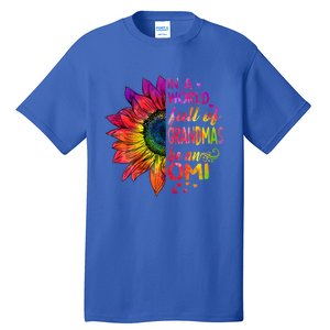 In A World Full Of Grandmas Be Omi Sunflower Christmas Gift Tall T-Shirt