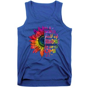 In A World Full Of Grandmas Be Omi Sunflower Christmas Gift Tank Top