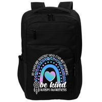 In A World Where You Can Be Anything Be Kind Autism Awareness Impact Tech Backpack