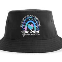 In A World Where You Can Be Anything Be Kind Autism Awareness Sustainable Bucket Hat