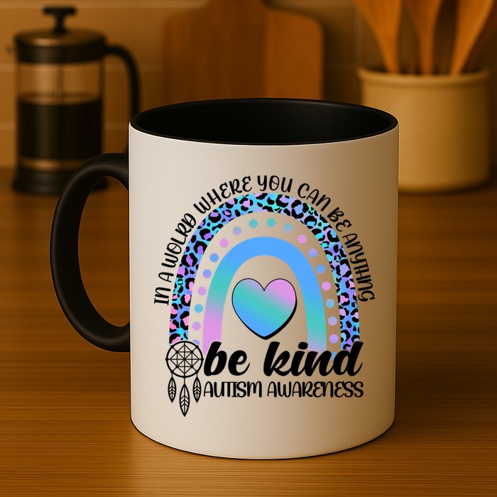 In A World Where You Can Be Anything Be Kind Autism Awareness Mug