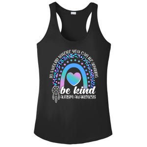 In A World Where You Can Be Anything Be Kind Autism Awareness Ladies PosiCharge Competitor Racerback Tank