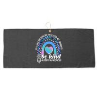 In A World Where You Can Be Anything Be Kind Autism Awareness Large Microfiber Waffle Golf Towel