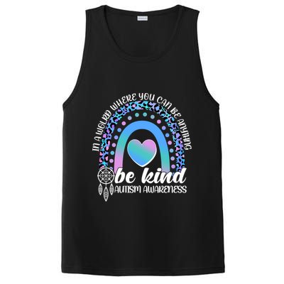 In A World Where You Can Be Anything Be Kind Autism Awareness PosiCharge Competitor Tank