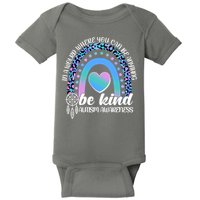 In A World Where You Can Be Anything Be Kind Autism Awareness Baby Bodysuit