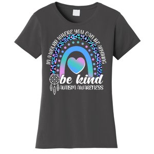 In A World Where You Can Be Anything Be Kind Autism Awareness Women's T-Shirt