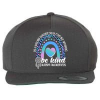 In A World Where You Can Be Anything Be Kind Autism Awareness Wool Snapback Cap