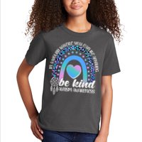 In A World Where You Can Be Anything Be Kind Autism Awareness Kids T-Shirt