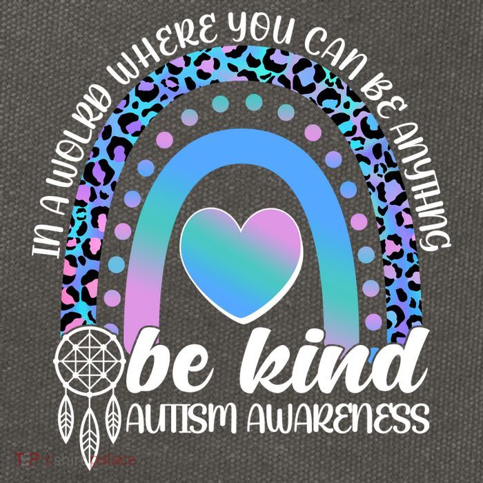 In A World Where You Can Be Anything Be Kind Autism Awareness Cotton Canvas Backpack