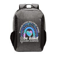 In A World Where You Can Be Anything Be Kind Autism Awareness Vector Backpack
