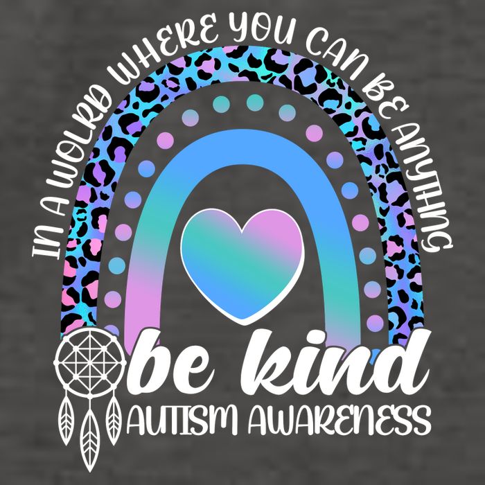 In A World Where You Can Be Anything Be Kind Autism Awareness Vector Backpack