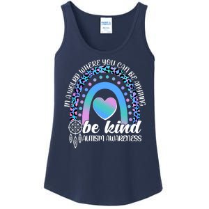 In A World Where You Can Be Anything Be Kind Autism Awareness Ladies Essential Tank