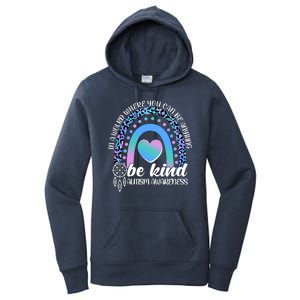 In A World Where You Can Be Anything Be Kind Autism Awareness Women's Pullover Hoodie