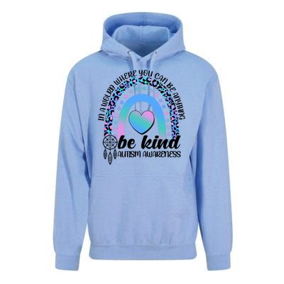 In A World Where You Can Be Anything Be Kind Autism Awareness Unisex Surf Hoodie