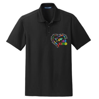 In A World Anything Be Kind Unity Day Heart Anti Bullying Dry Zone Grid Polo