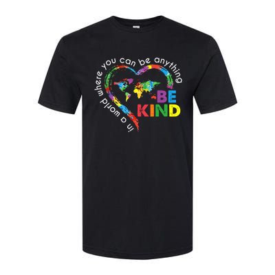 In A World Anything Be Kind Unity Day Heart Anti Bullying Softstyle CVC T-Shirt