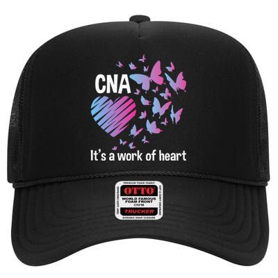 Its A Work Of Heart CNA Certified Nursing Assistant High Crown Mesh Back Trucker Hat