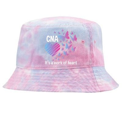 Its A Work Of Heart CNA Certified Nursing Assistant Tie-Dyed Bucket Hat