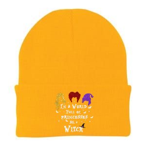 In A World Full Of Princesses Be A Witch Halloween Knit Cap Winter Beanie