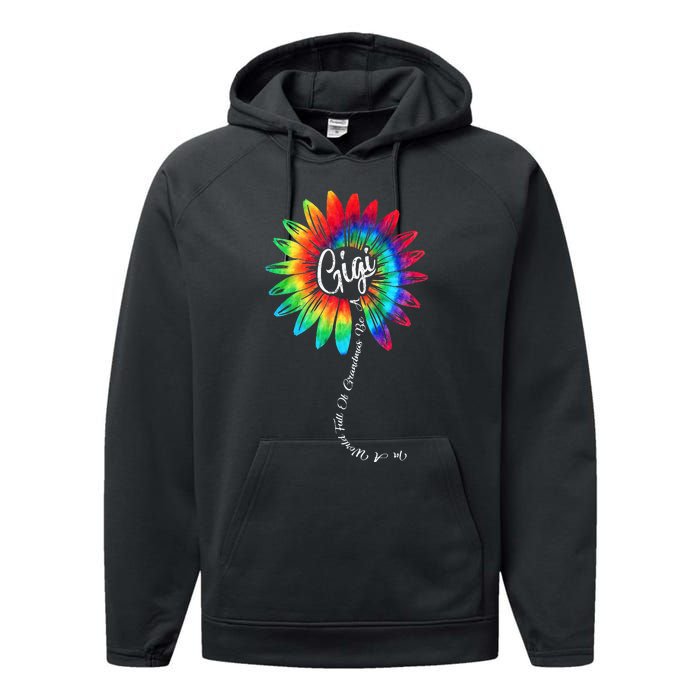 In A World Full Of Grandmas Be A GiGi Happy Mother's Day Performance Fleece Hoodie