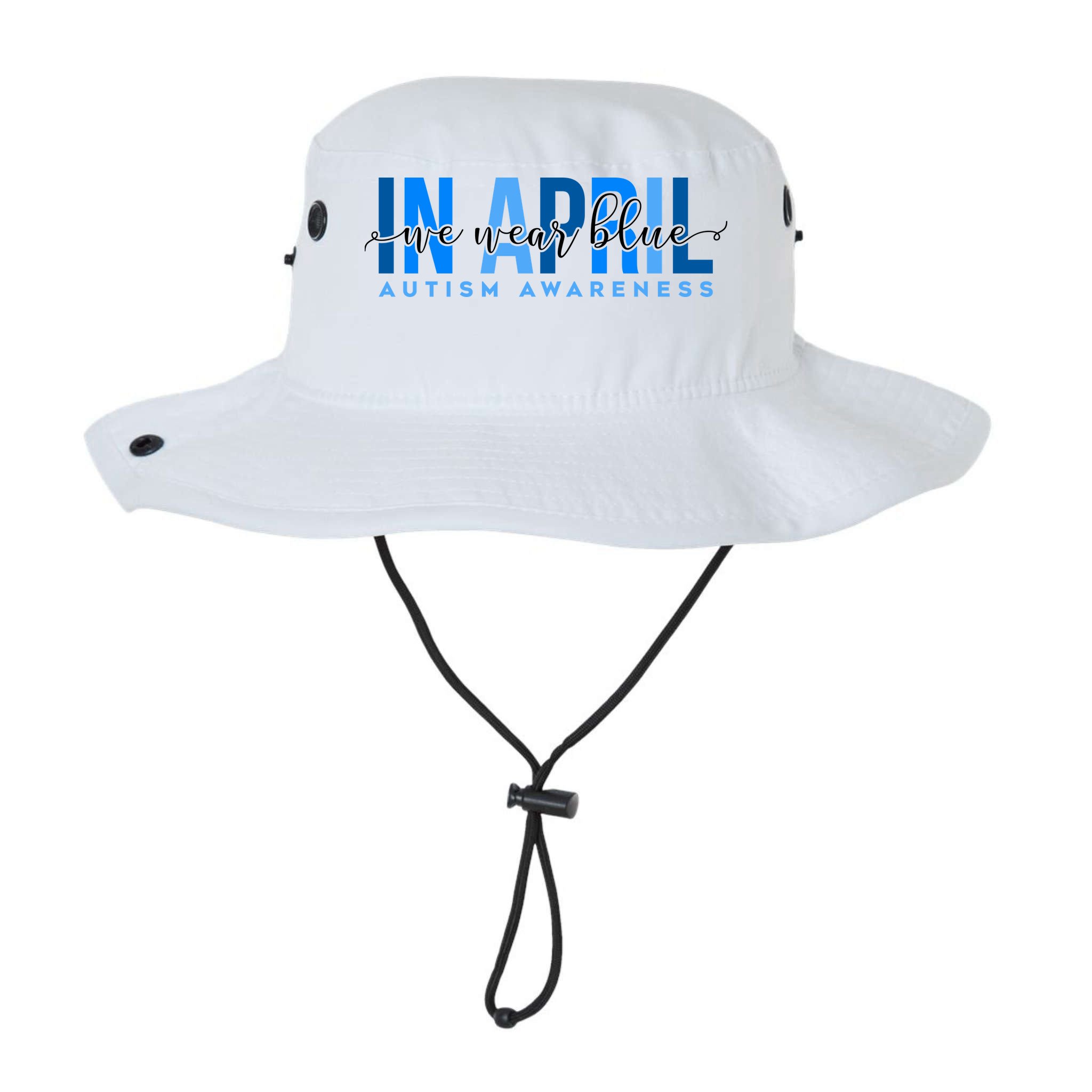In April We Wear Blue Autism Awareness Bucket Hat