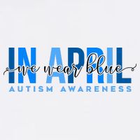 In April We Wear Blue Autism Awareness Womens Tank Top