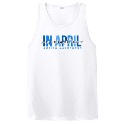 In April We Wear Blue Autism Awareness PosiCharge Competitor Tank