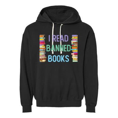 I Am With The Banned Books Shirts Funny I Read Banned Books Garment-Dyed Fleece Hoodie
